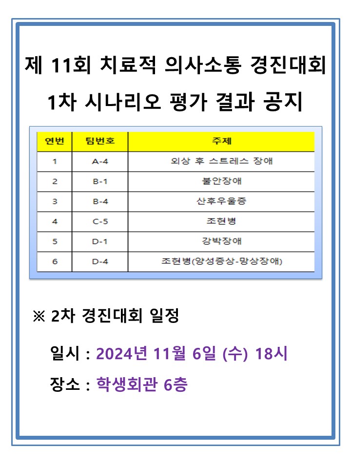 제 11회 치료적의사소통 경진대회 1차 결과 공고문.jpg